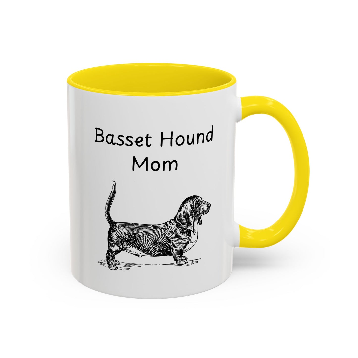 Ceramic Mug - "Basset Hound Mom"