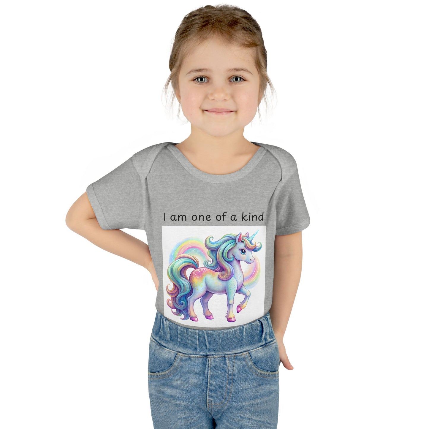 Infant/Toddler Bodysuit -  "I Am One Of A Kind" Unicorn Graphic Design