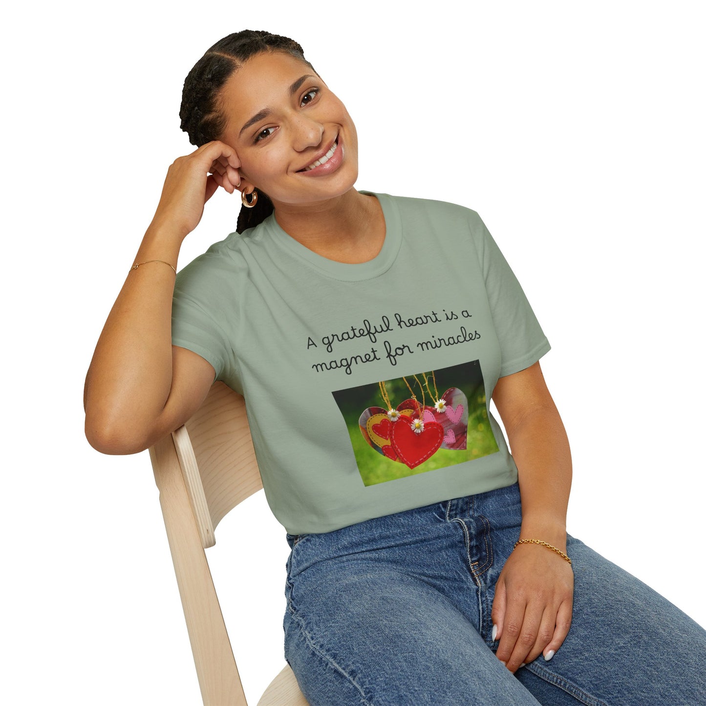 Unisex T-Shirt - "A Grateful Heart Is A Magnet For Miracles"