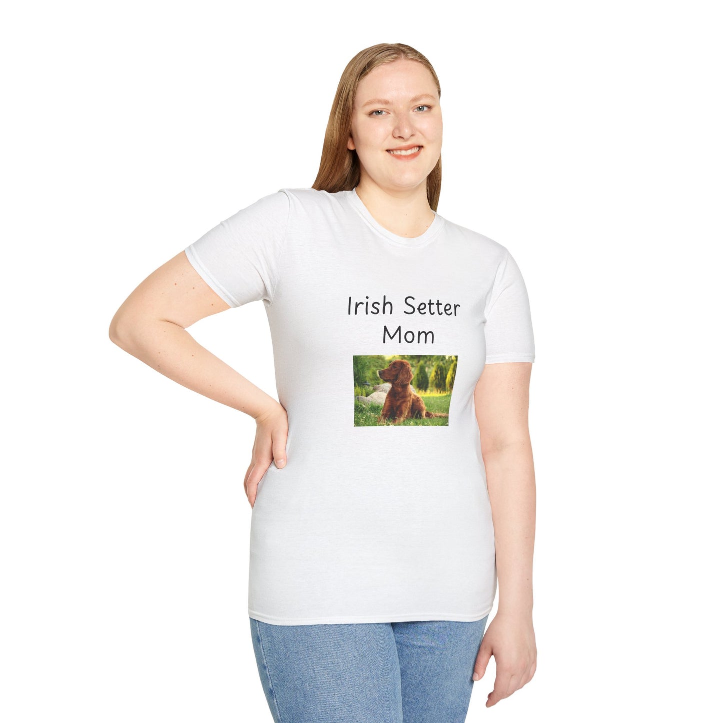 Unisex T-Shirt - "Irish Setter Mom" - Dog Owner Tee