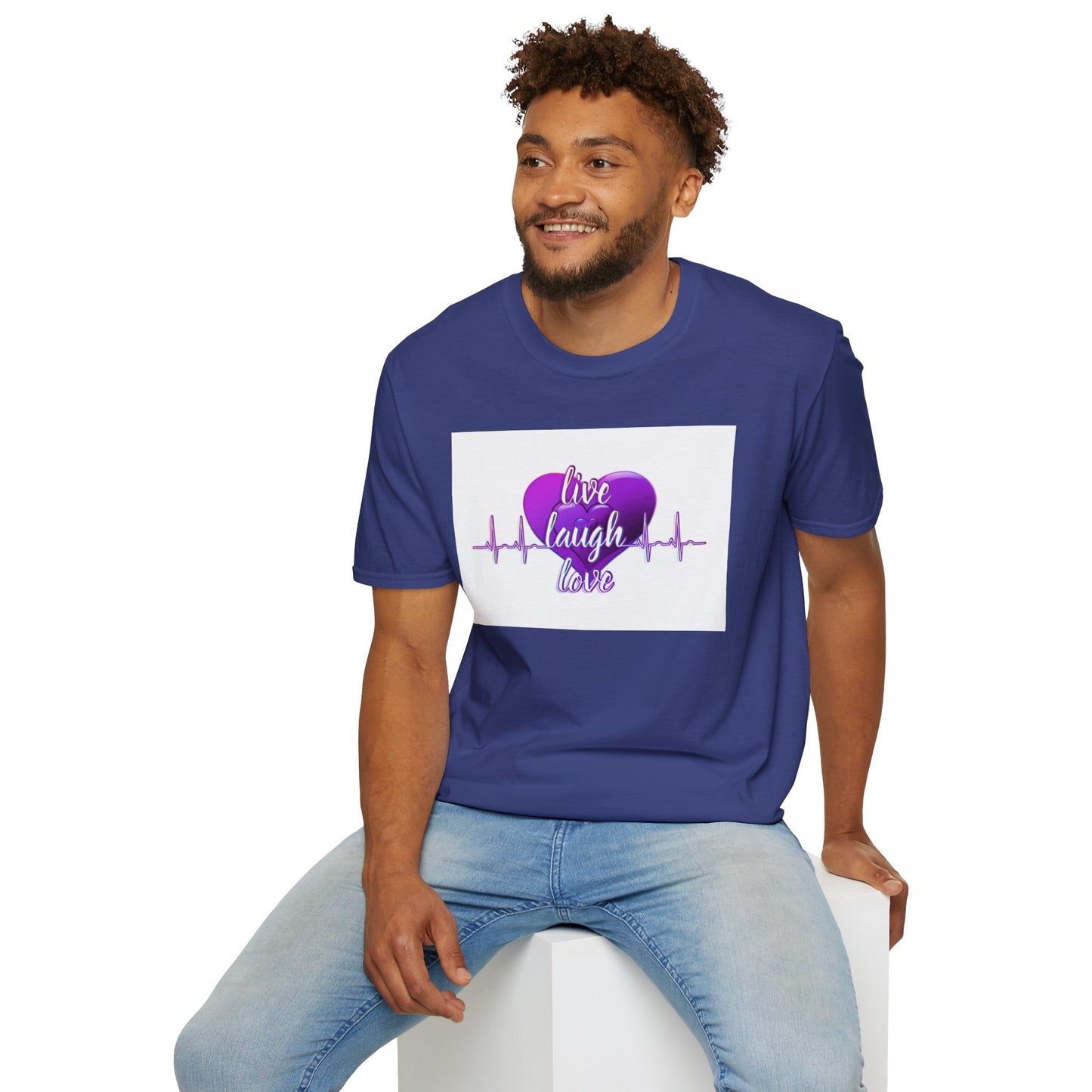 „Lebe, lache, liebe“-T-Shirt – Inspirierendes Grafik-T-Shirt
