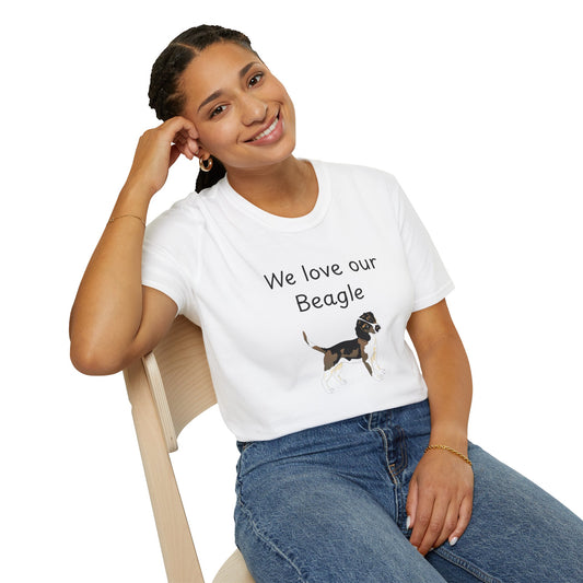 Unisex T-Shirt - "Wir lieben unseren Beagle" - Hundebesitzer T-Shirt