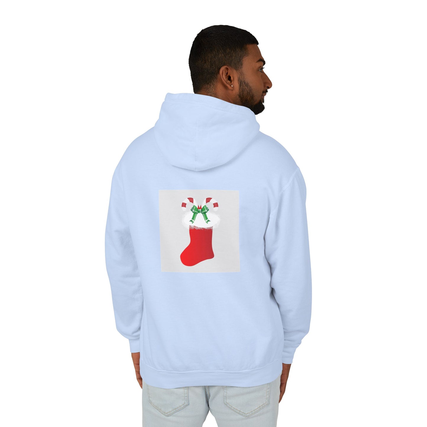 Funny Christmas Hoodie - Eating Candy Out Of Socks Design