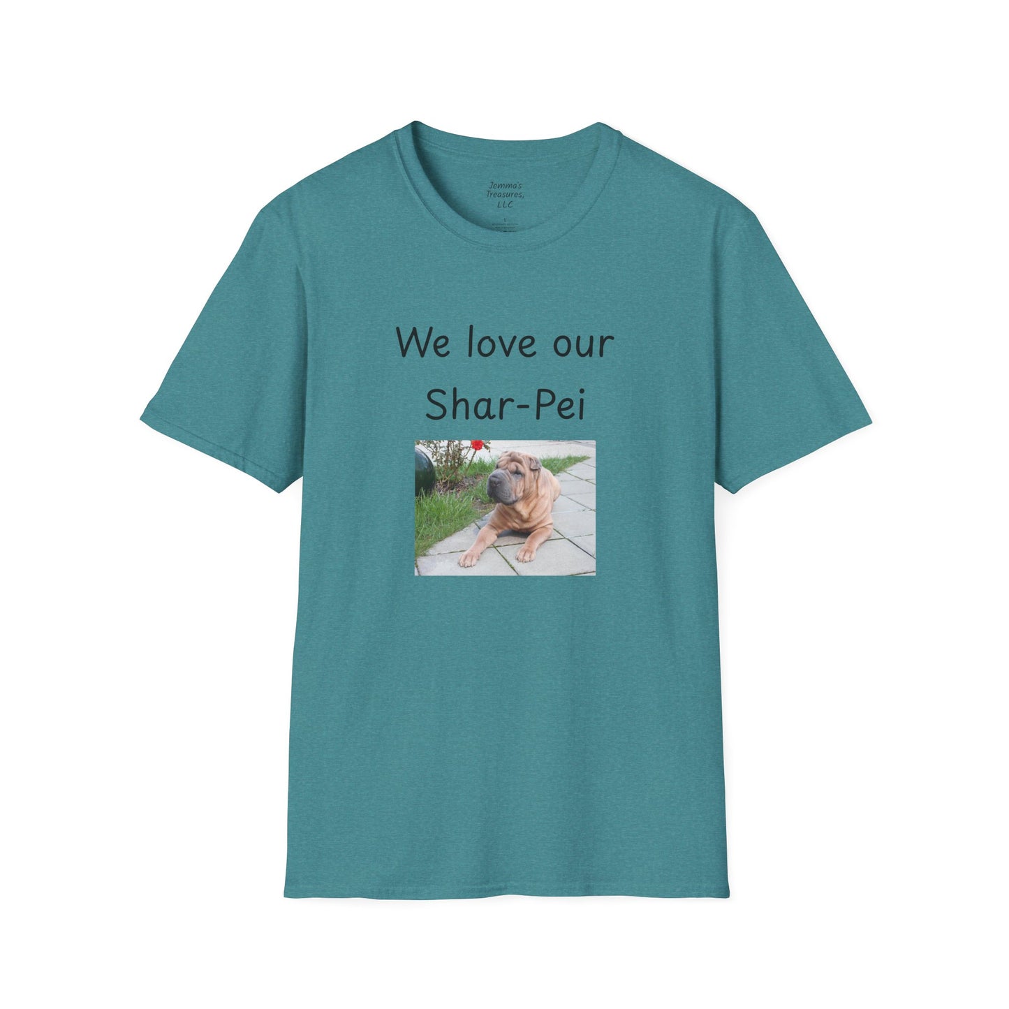 Unisex T-hemp - "Ons is lief vir ons Shar-Pei" - Honde-eienaar T-hemp