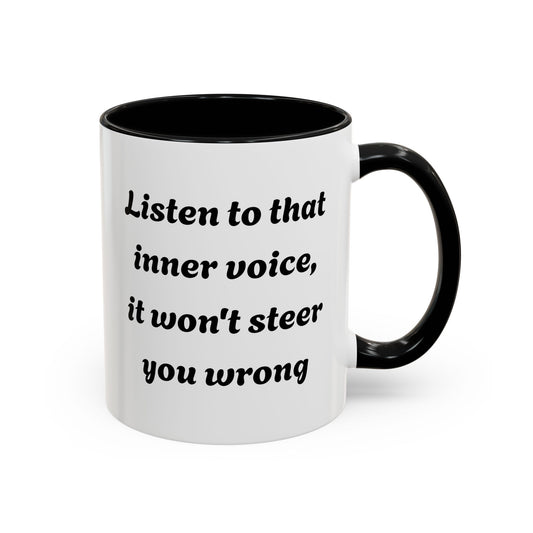 Inspirierende Kaffeetasse „Hör auf deine innere Stimme“