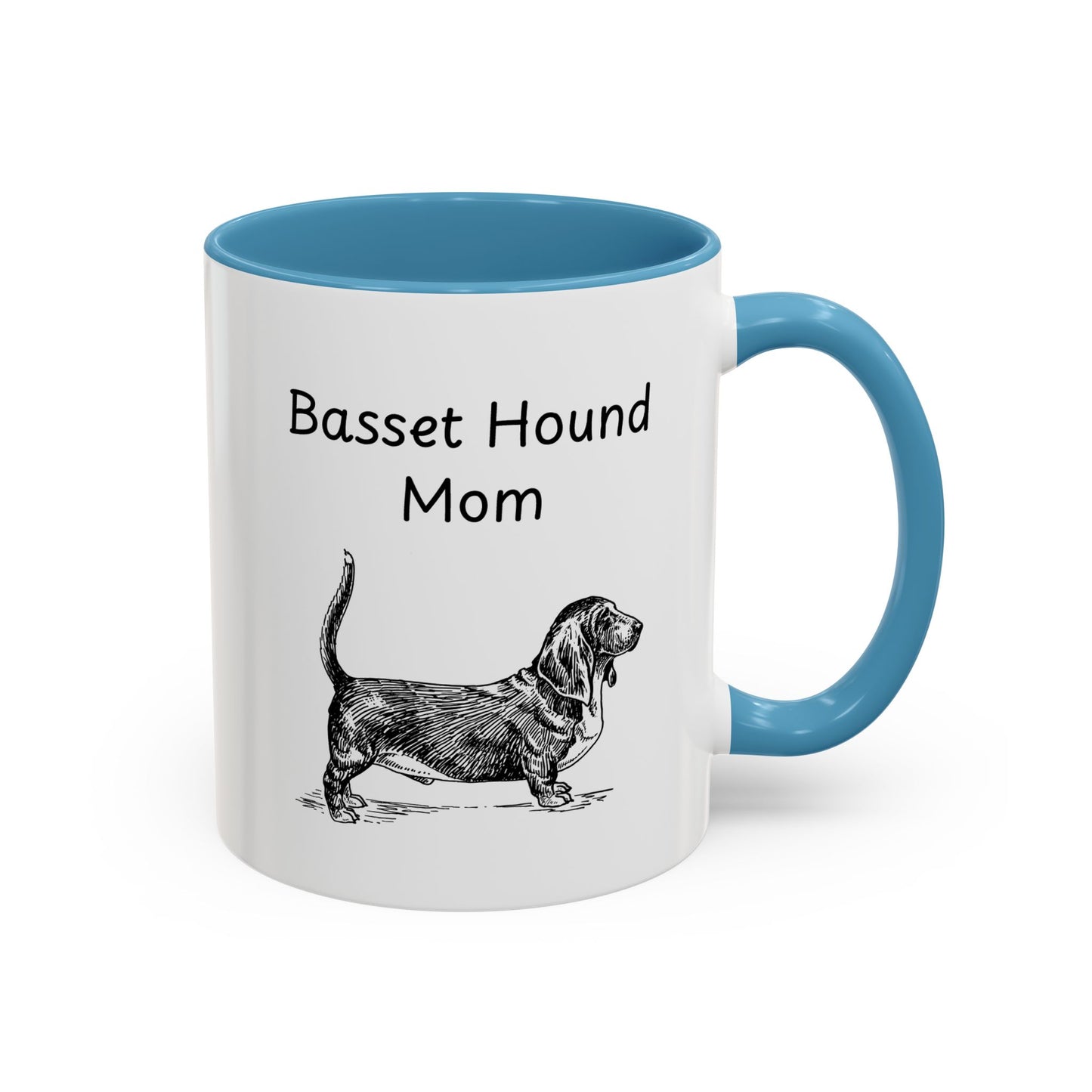 Ceramic Mug - "Basset Hound Mom"