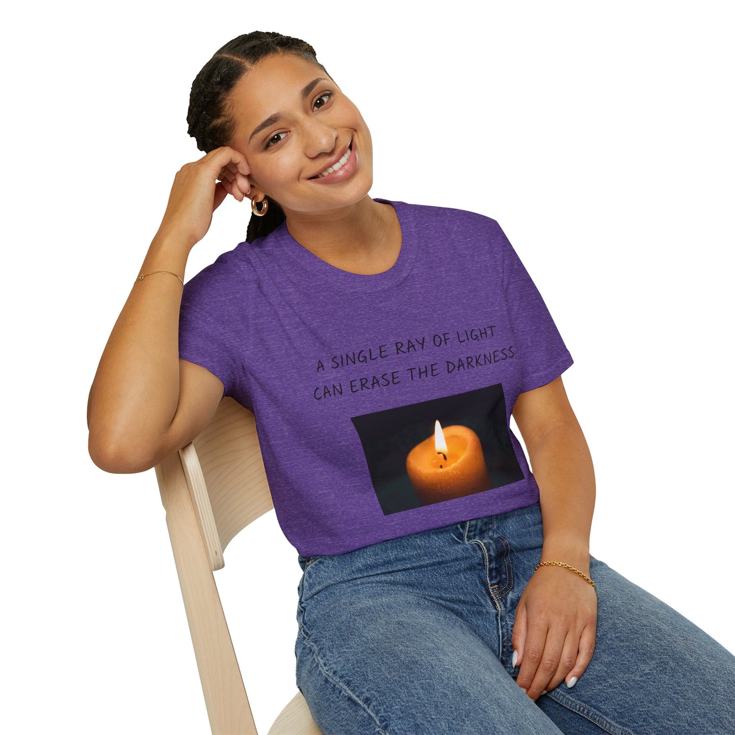 Unisex T-Shirt - A Single Ray Of Light Inspirational Quote