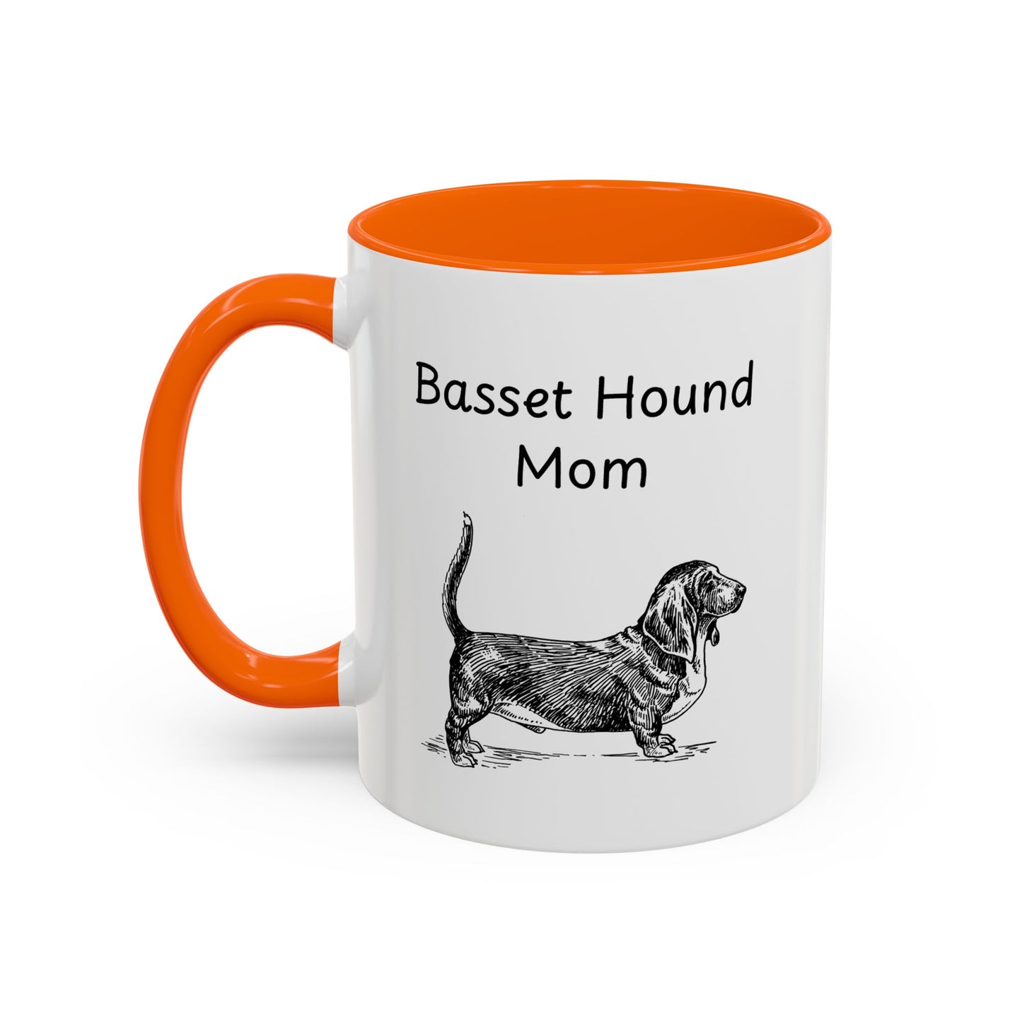Ceramic Mug - "Basset Hound Mom"